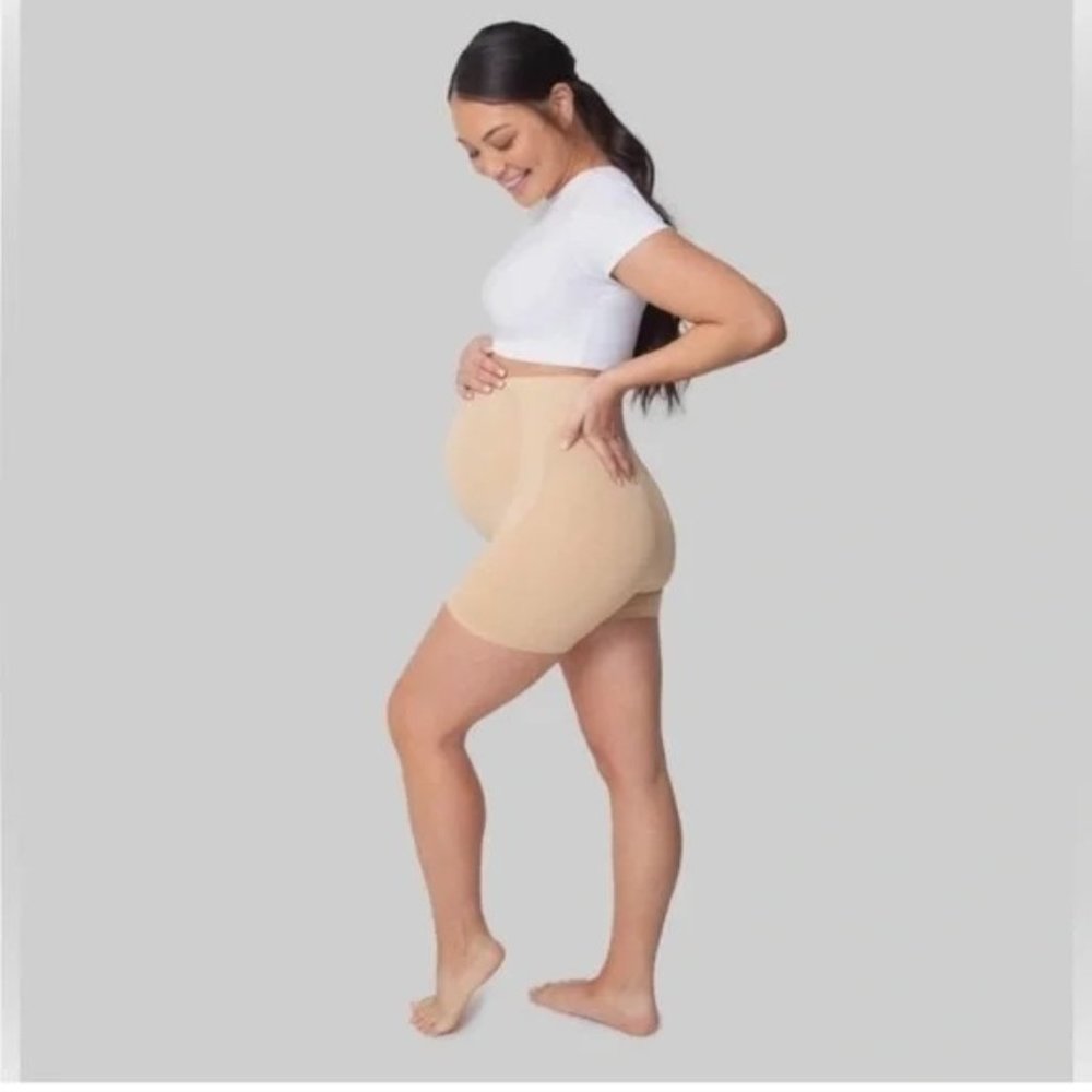 Belly Bandit maternity nude shapewear stomach smoothing short hi rise bottoms XL